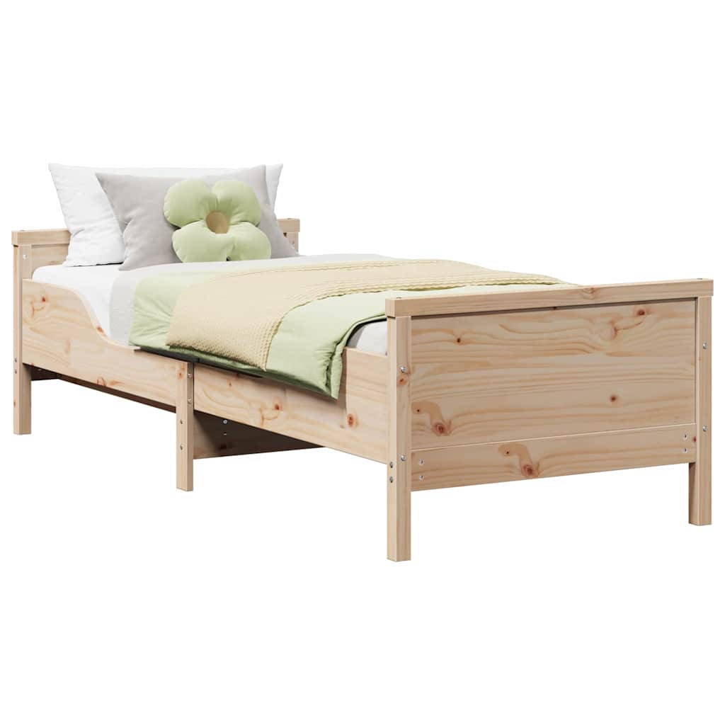 Bed Frame with Headboard Brown 80 x 200 cm Engineered Wood