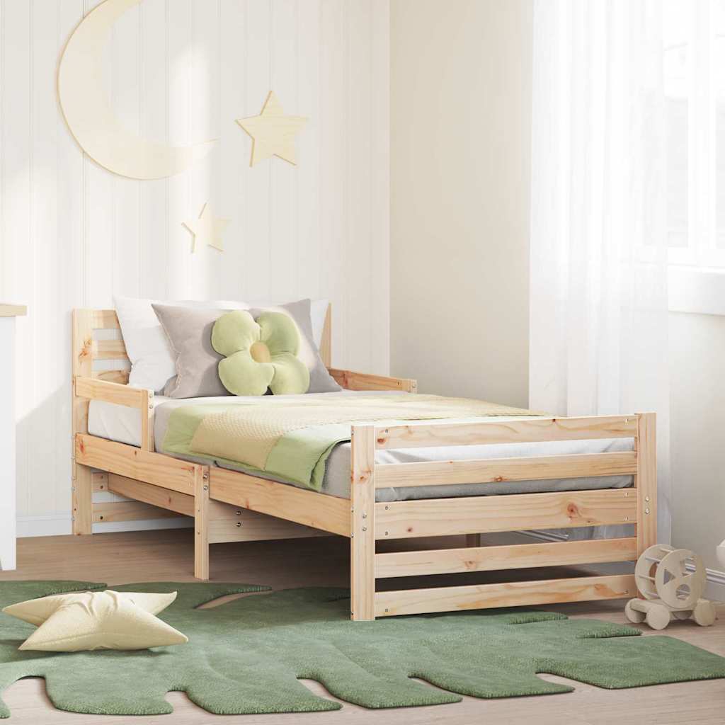 Bed Frame with Headboard Brown 80 x 200 cm Engineered Wood