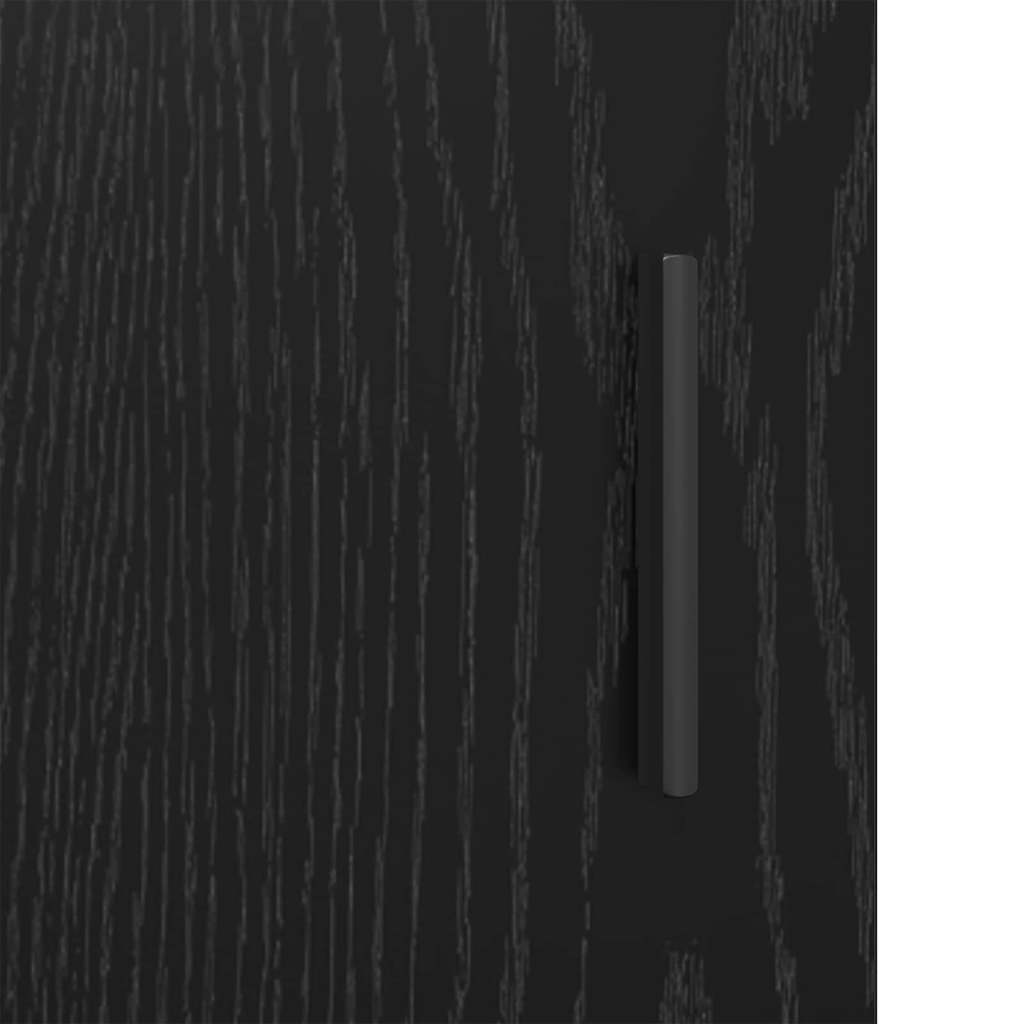 Sideboard Black oak 30 x 80 x 90 cm Engineered wood