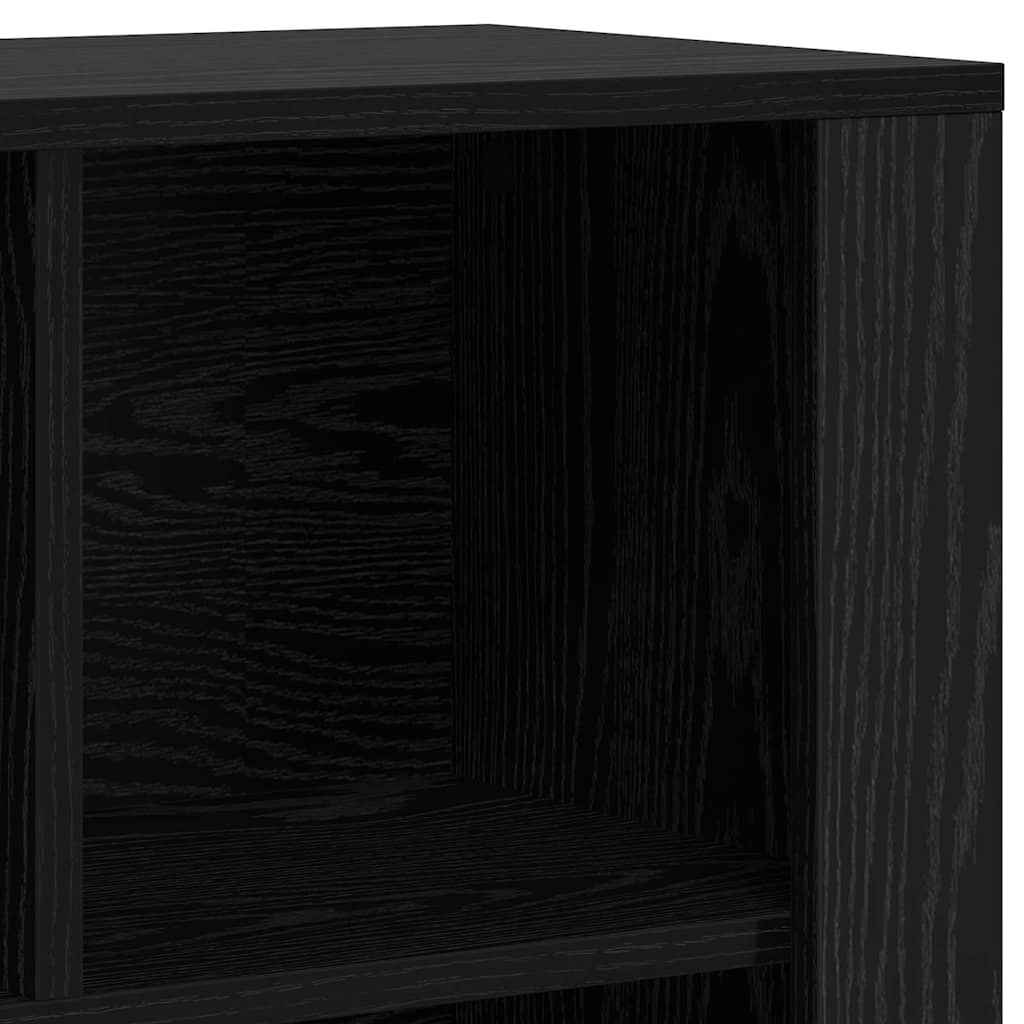 Sideboard Black Oak 80 x 30 x 53 cm Engineered Wood