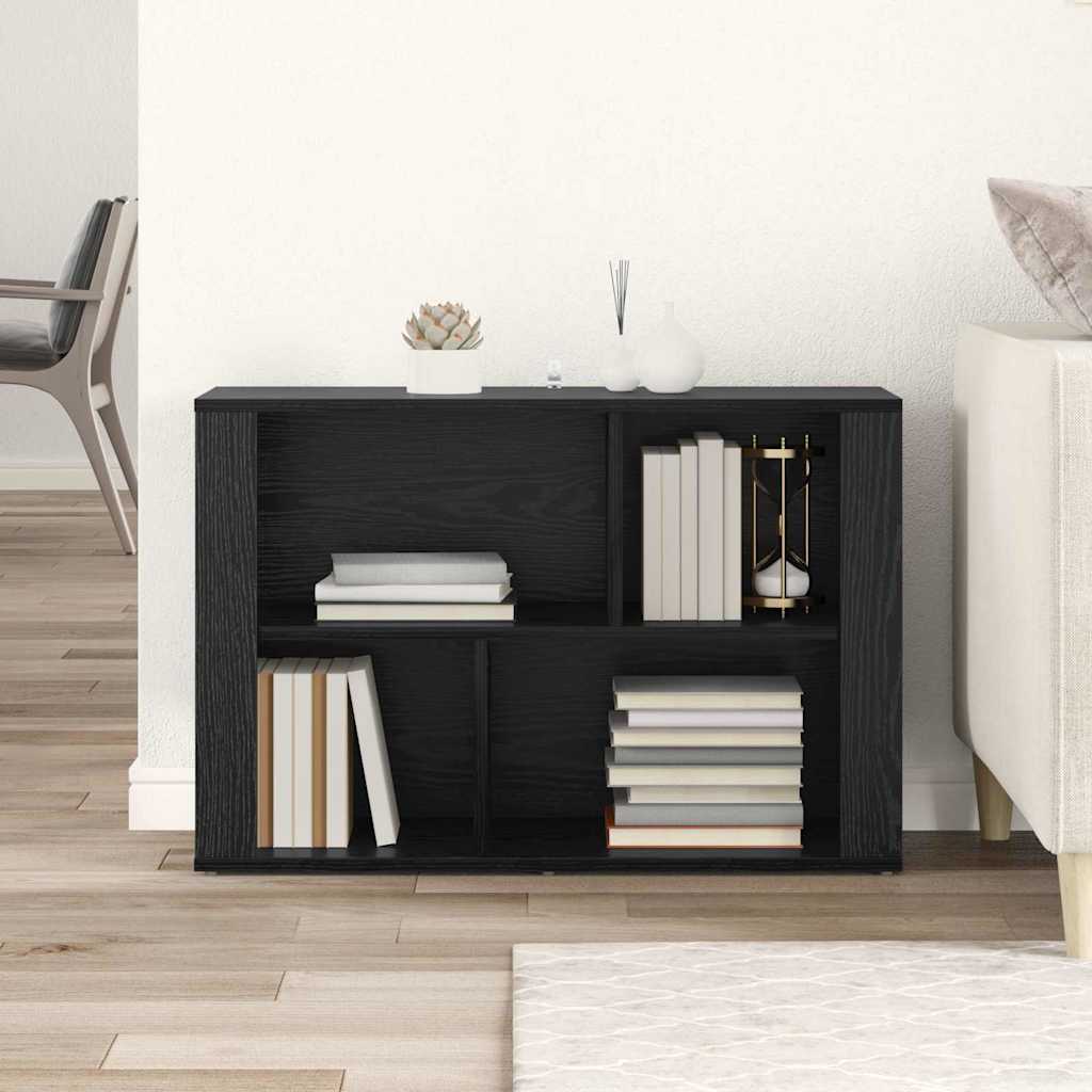 Sideboard Black Oak 80 x 30 x 53 cm Engineered Wood
