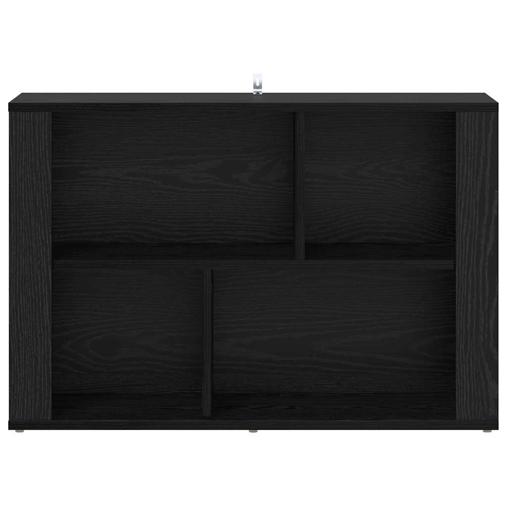 Sideboard Black Oak 80 x 30 x 53 cm Engineered Wood
