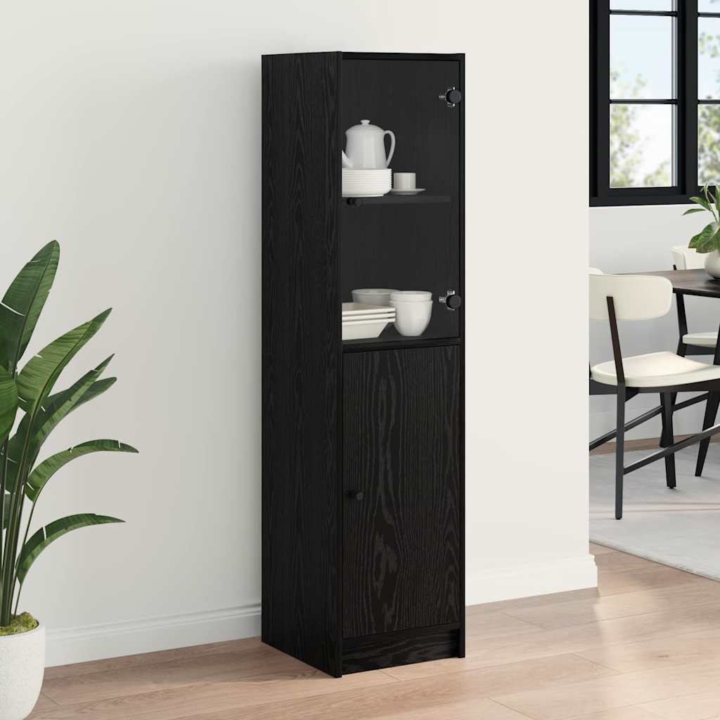 Highboard Black Oak 35 x 37 x 142 cm Engineered Wood