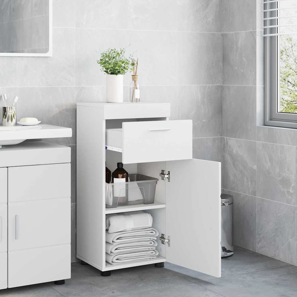 Bathroom Cabinet Set with Drawer TULUM White 37 x 31,5 x 82 cm
