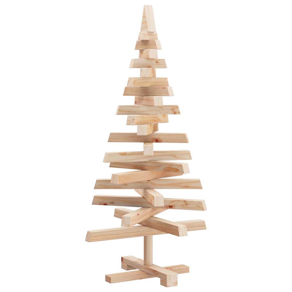 Christmas Trees with Stand Natural 90 cm Solid pine wood