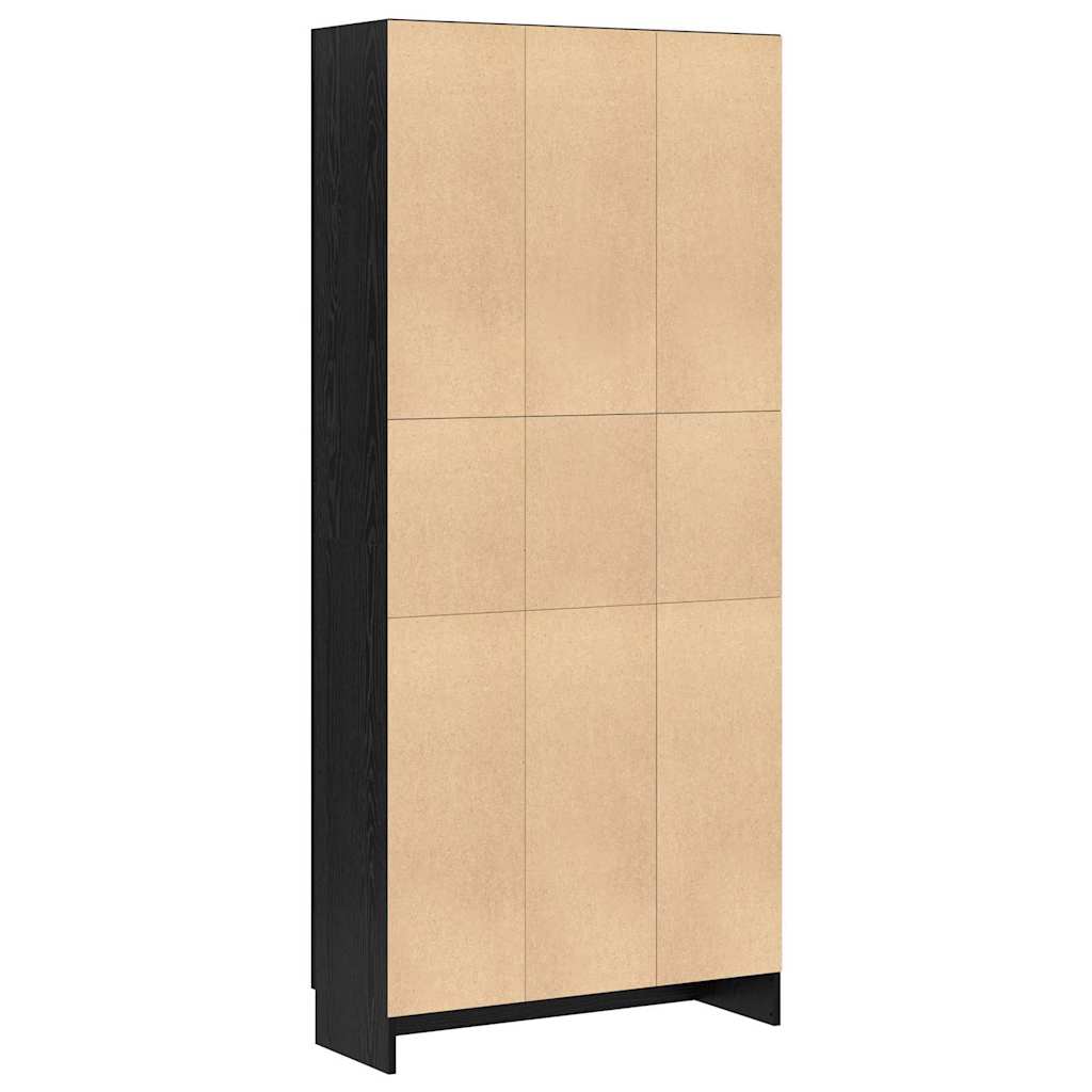 Book Cabinet Black oak 82,5 x 30,5 x 185 cm Engineered wood
