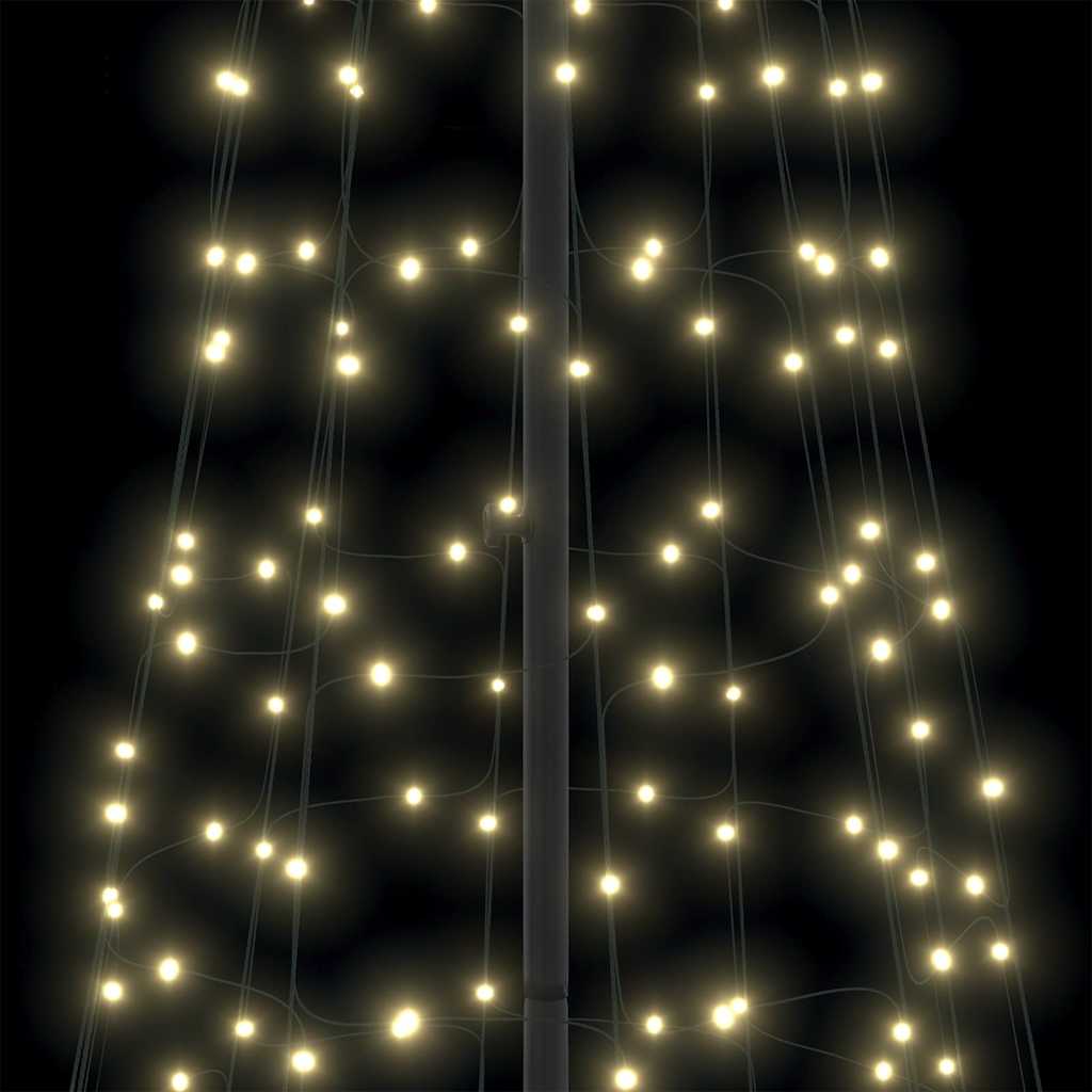 LED Christmas Tree with Ground Spikes Warm White 400 cm Iron