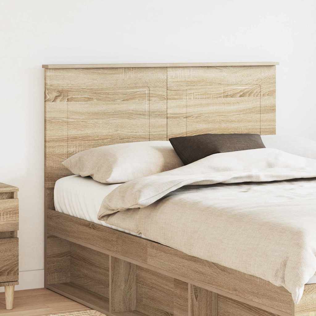 Headboard with Headboard Sonoma Oak 135 cm Engineered Wood