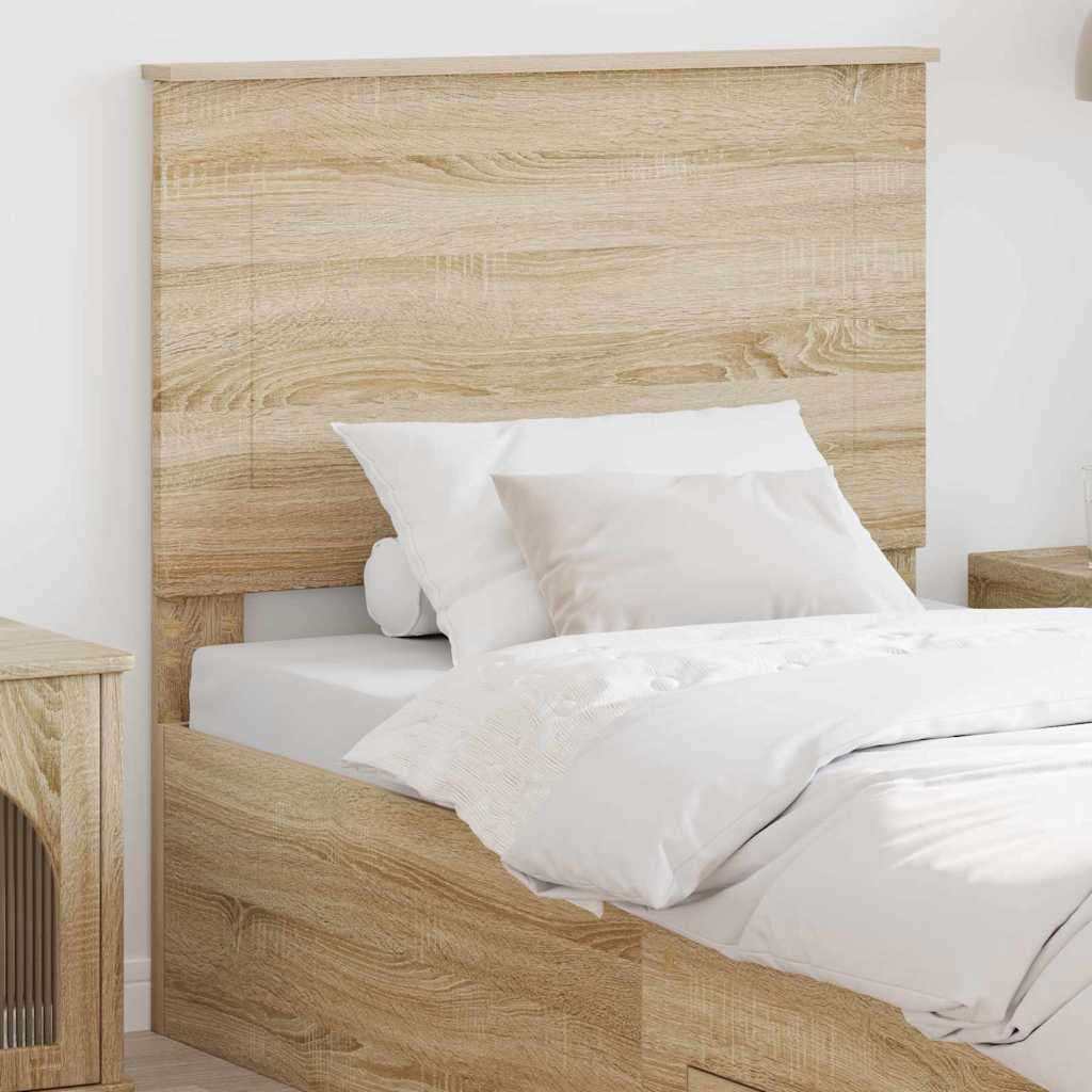Headboard with Headboard Sonoma Oak 90 cm Engineered Wood