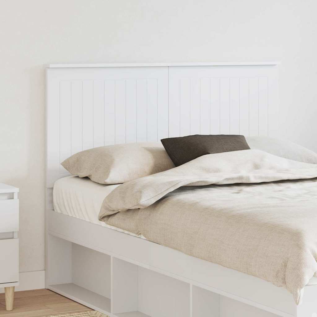 Headboard with Headboard White 135 cm Engineered wood
