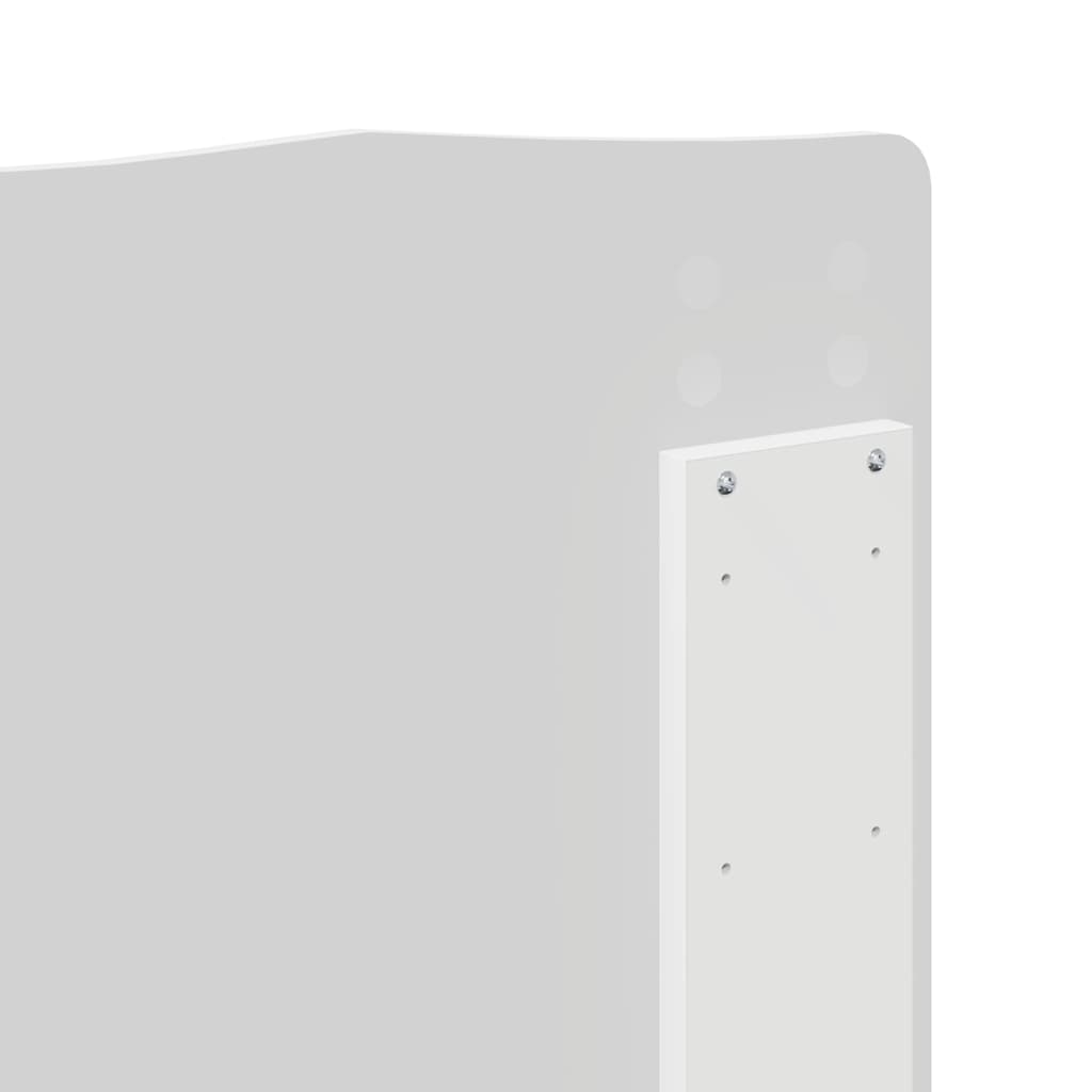 Headboard with Headboard White 135 cm Engineered wood