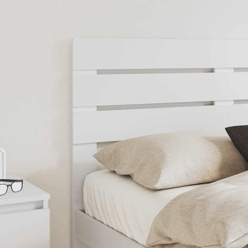 Headboard with Headboard White 135 cm Engineered wood