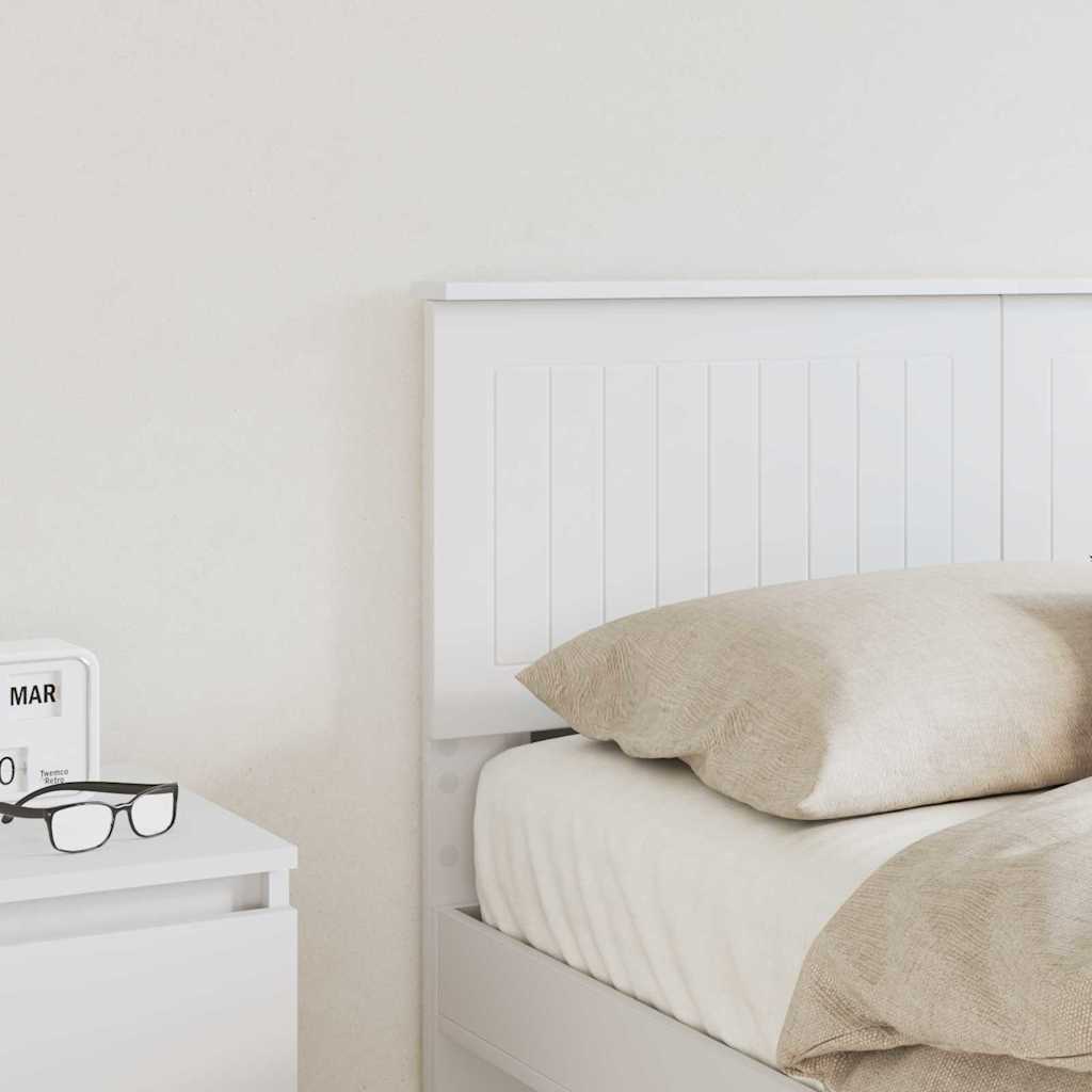 Headboard with Headboard White 135 cm Engineered wood