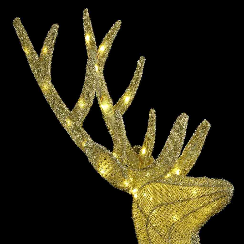 Reindeer Family 3 pcs Warm white 68 x 26 x 127 cm Fabric