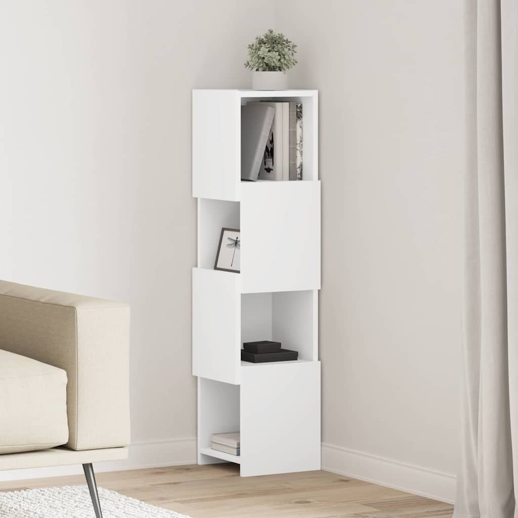 Corner Cabinet White 25,5x25x102cm Engineered Wood