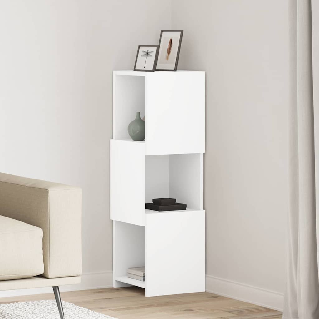 Corner Cabinet White 30,5x30x95cm Engineered Wood