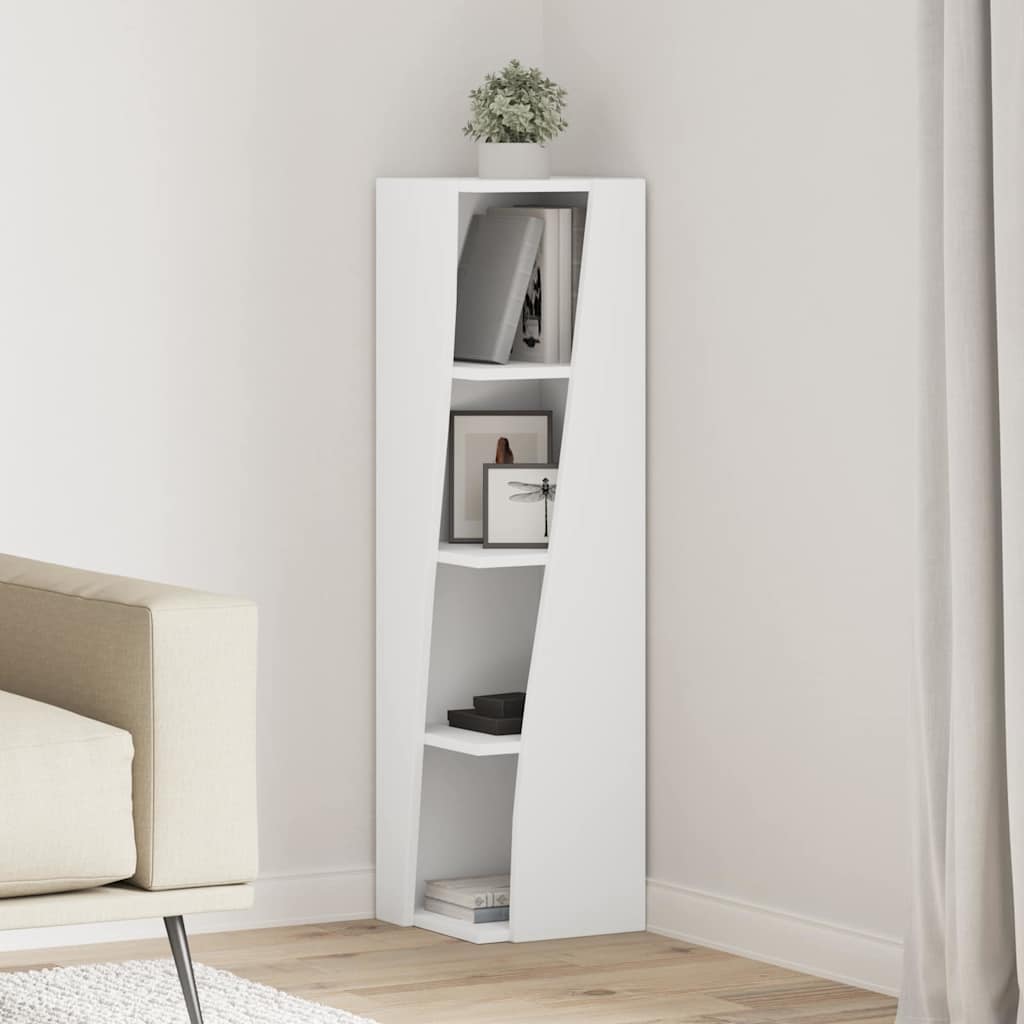 Corner Cabinet White 27,5x27x102cm Engineered Wood