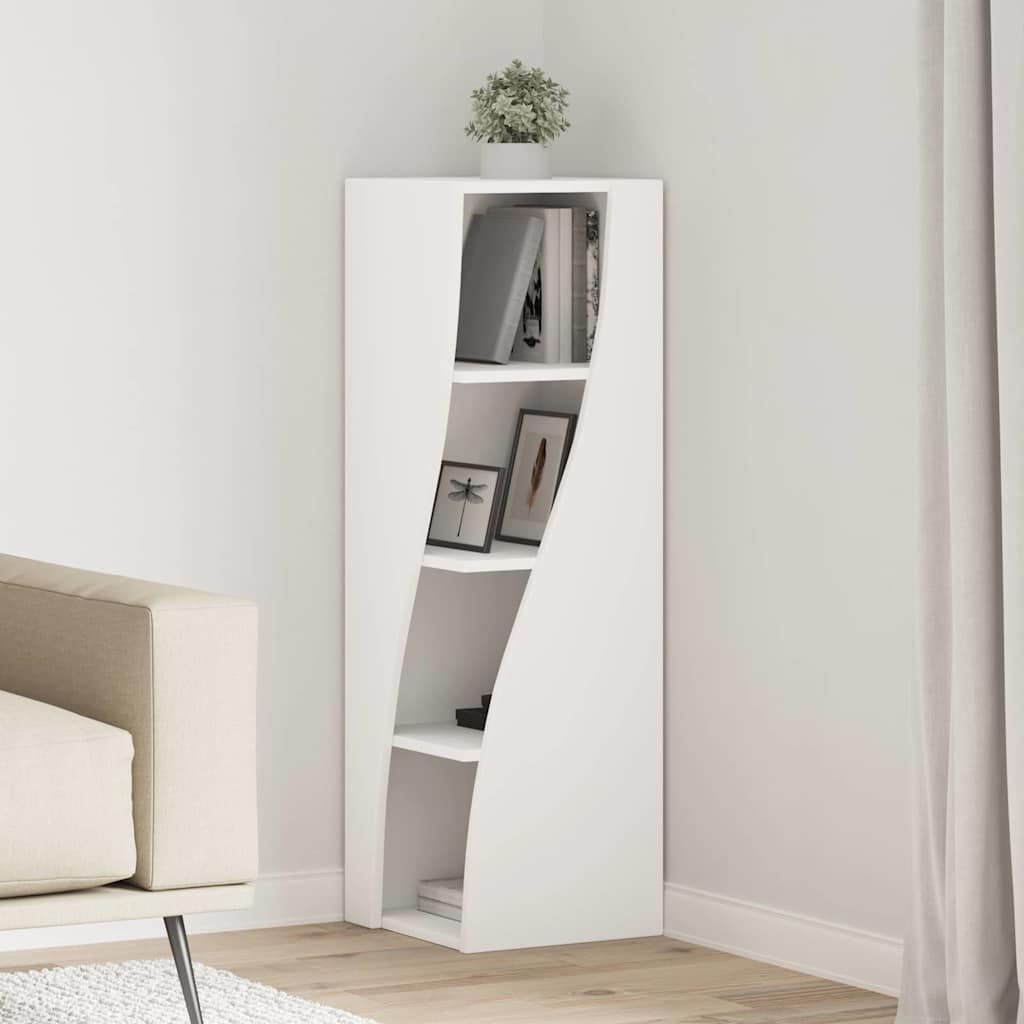 Corner Cabinet White 32x32x102cm Engineered Wood