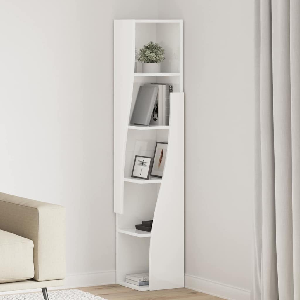 Corner Cabinet White 27,5x27x140cm Engineered Wood
