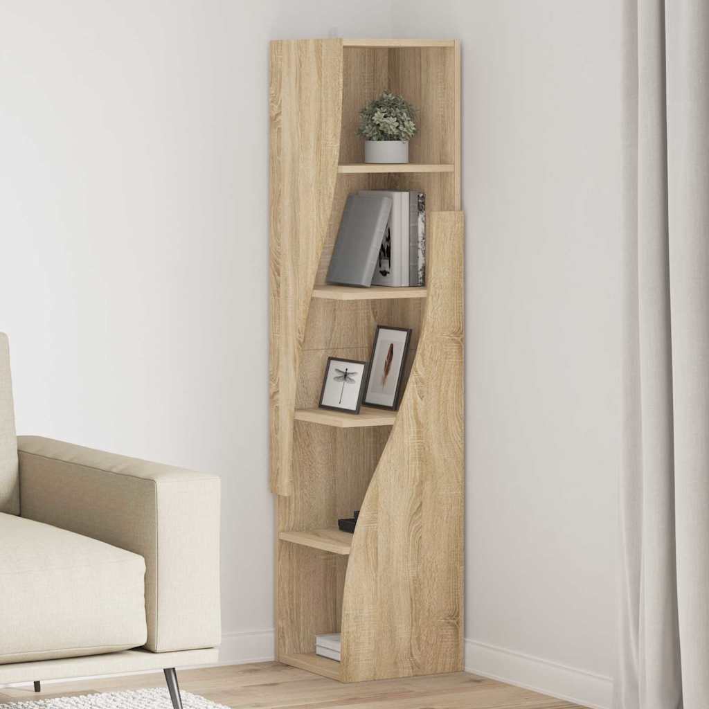 Corner Cabinet White 32x32x140cm Engineered Wood