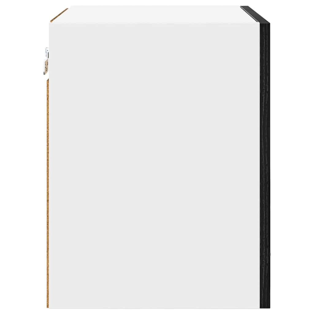 Hanging Cabinet Riga Black Oak and White 40 x 31 x 40 cm