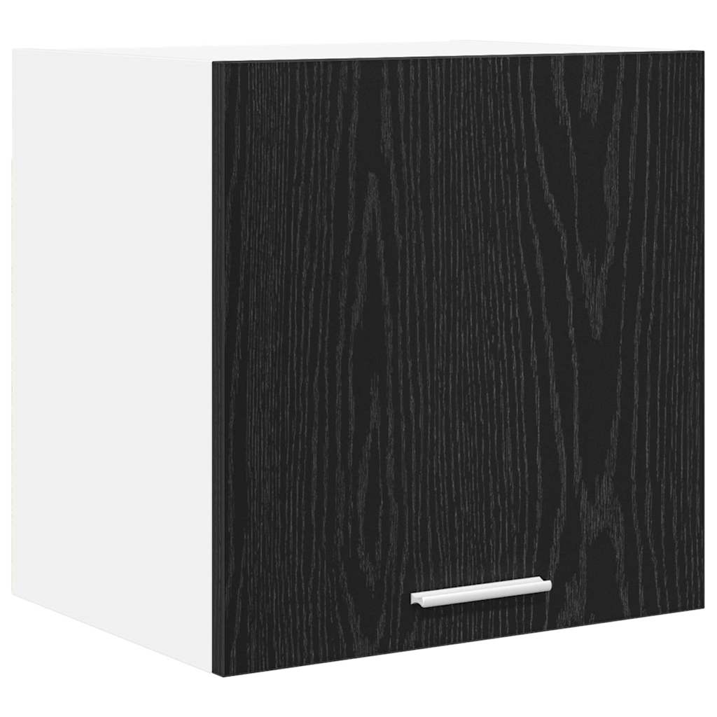 Hanging Cabinet Riga 2 pcs Black Oak and White 40 x 31 x 40 cm