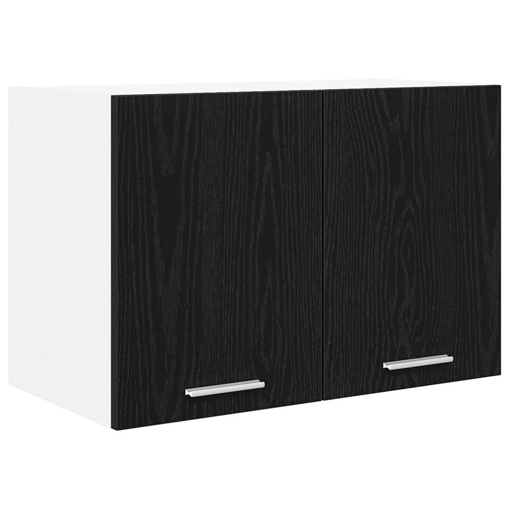 Hanging Cabinet Riga Black Oak and White 60 x 31 x 40 cm