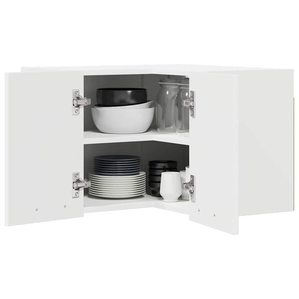 Hanging Cabinet Riga White 57 x 57 x 40 cm Engineered Wood