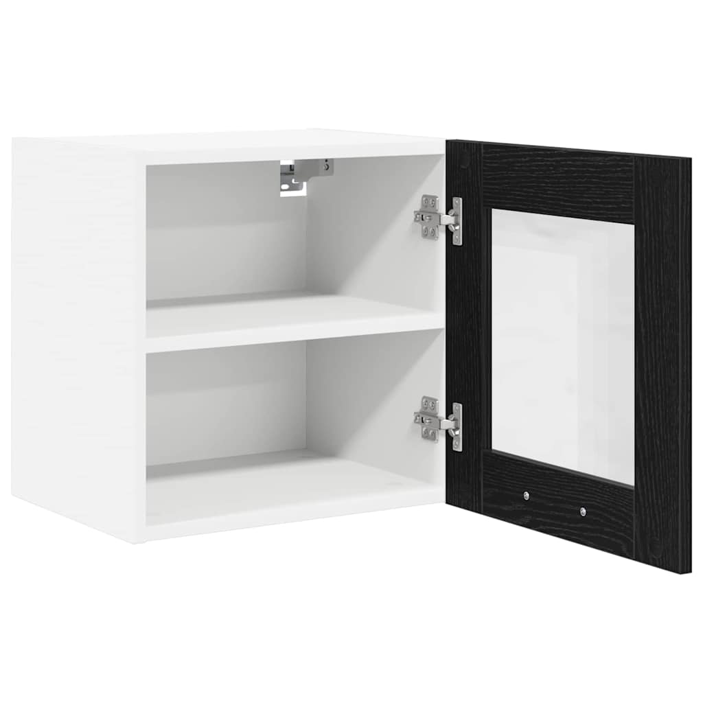 Hanging Cabinet with Door Riga 2 pcs Black Oak 40 x 31 x 40 cm