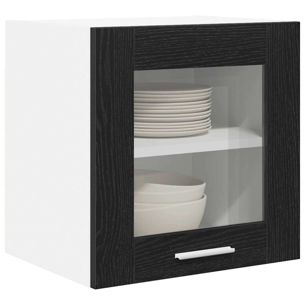 Hanging Cabinet with Door Riga 2 pcs Black Oak 40 x 31 x 40 cm
