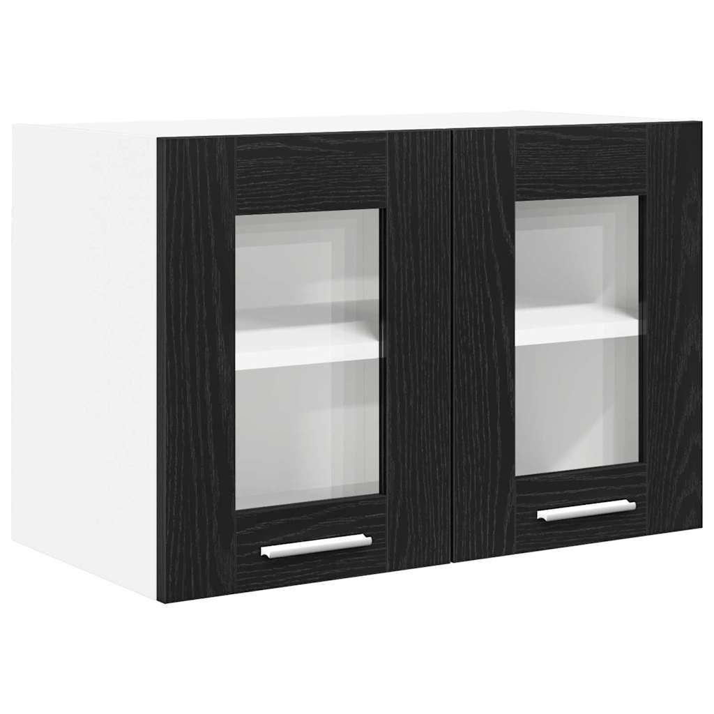 Hanging Cabinet with Door Riga 2 pcs Black Oak 60 x 31 x 40 cm