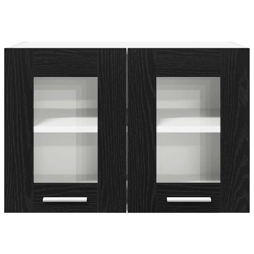 Hanging Cabinet with Door Riga 2 pcs Black Oak 60 x 31 x 40 cm