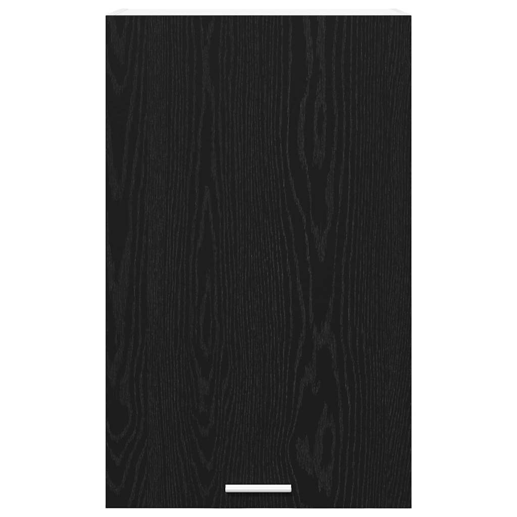 Hanging Cabinet Riga Black Oak and White 50 x 31 x 80 cm