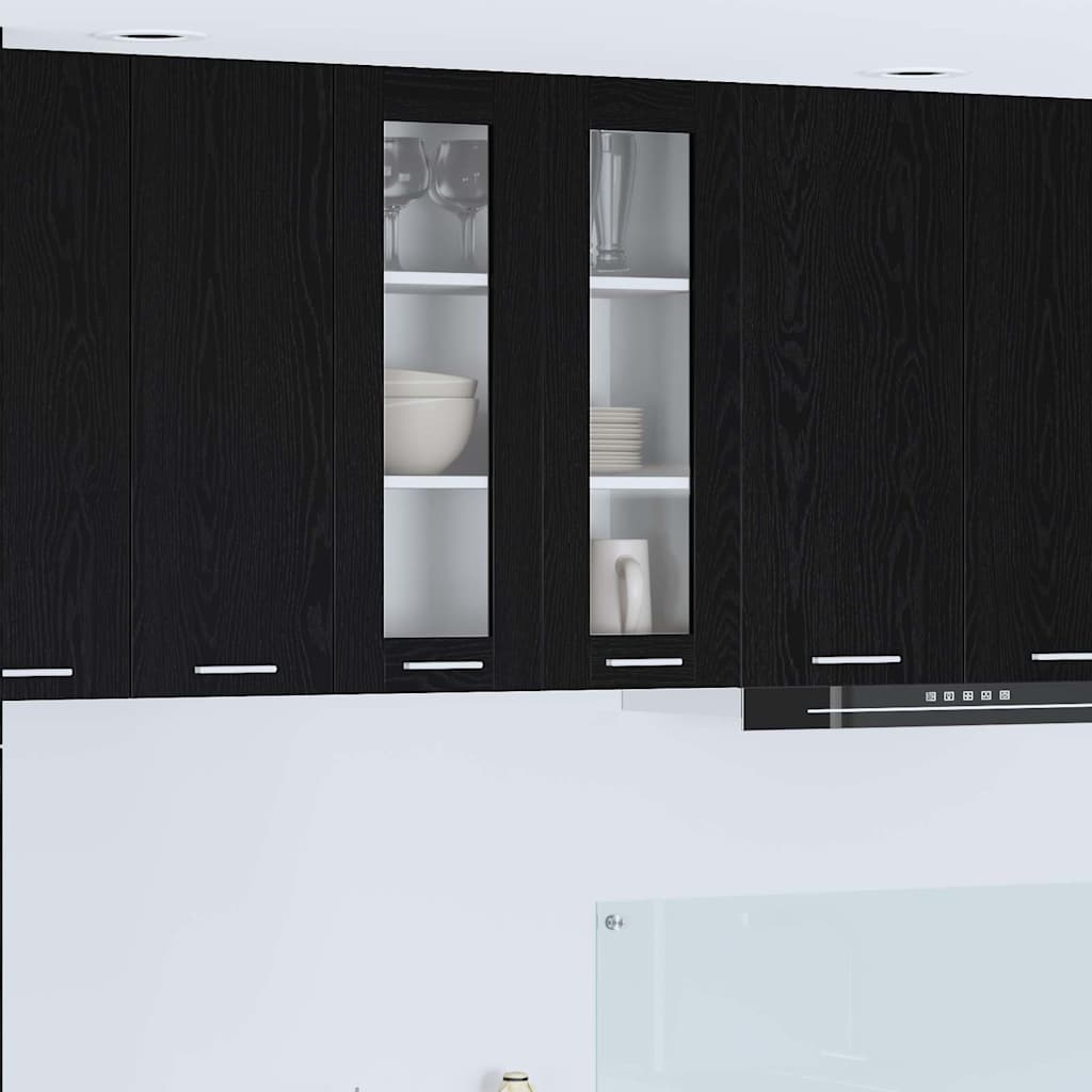 Hanging Cabinet Riga Black Oak 60 x 31 x 80 cm Engineered Wood