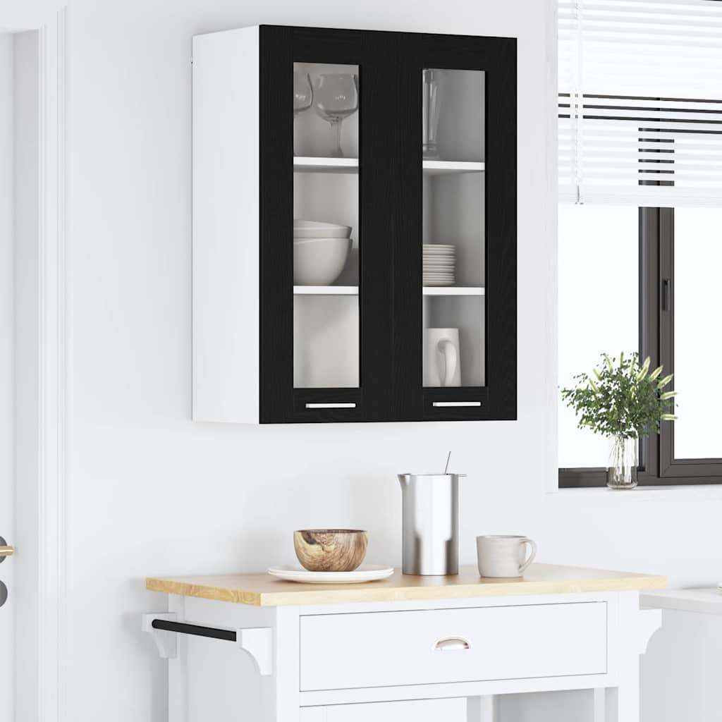 Hanging Cabinet Riga Black Oak 60 x 31 x 80 cm Engineered Wood