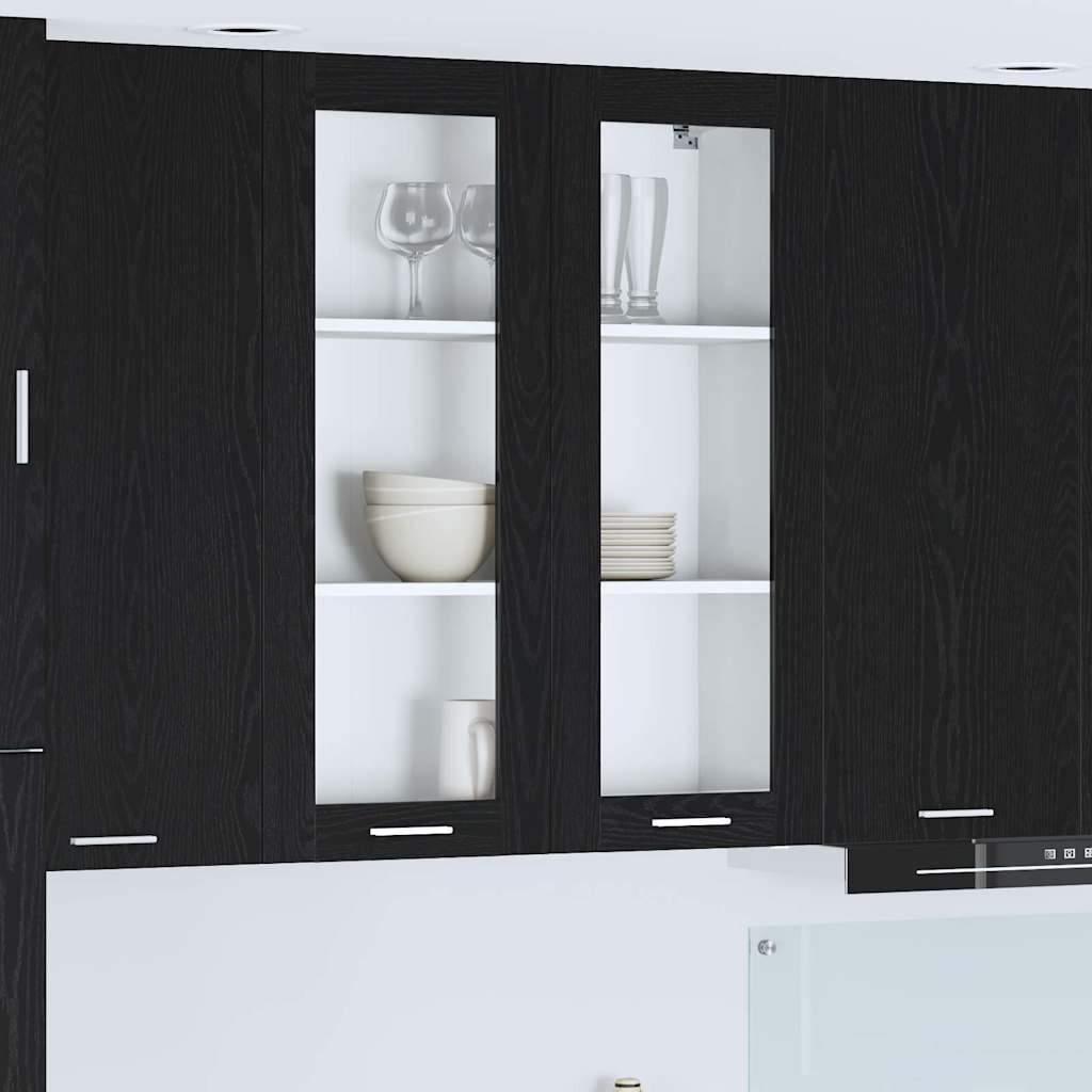 Hanging Cabinet Riga Black Oak 80 x 31 x 100 cm Engineered Wood