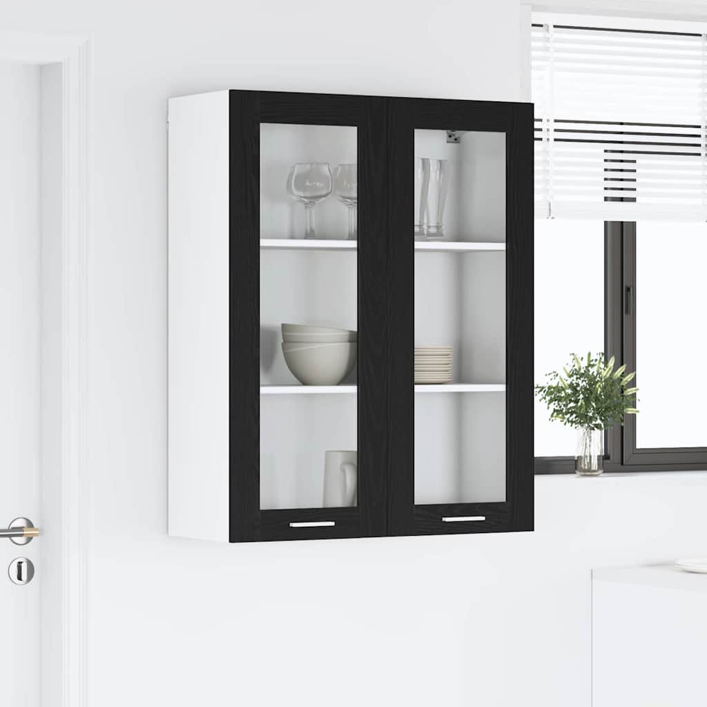Hanging Cabinet Riga Black Oak 80 x 31 x 100 cm Engineered Wood