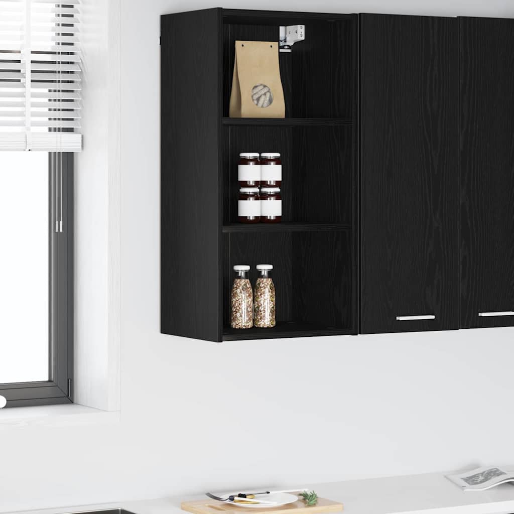 Hanging Cabinet with Storage Riga Black Oak 40 x 29,5 x 80 cm