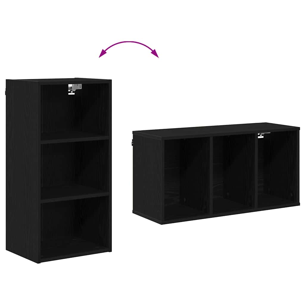 Hanging Cabinet with Storage Riga Black Oak 40 x 29,5 x 80 cm