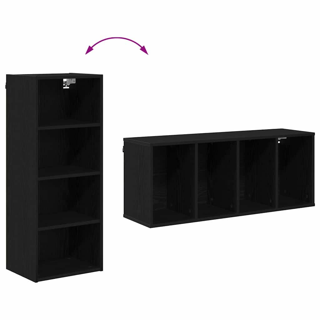 Hanging Cabinet with Storage Riga Black Oak 40 x 29,5 x 100 cm
