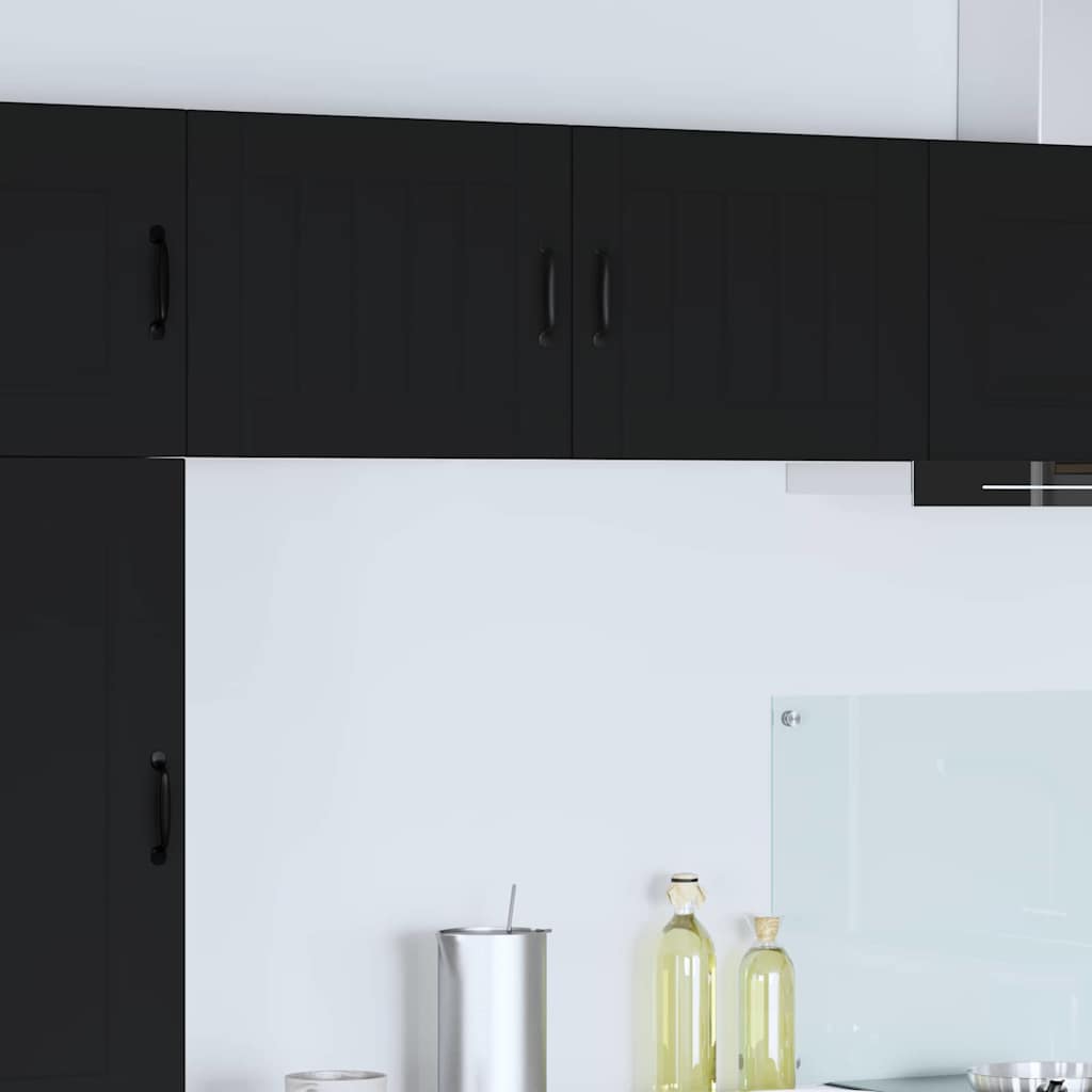 Kitchen Cabinet 2 pcs Black 50 x 31 x 40 cm Engineered Wood