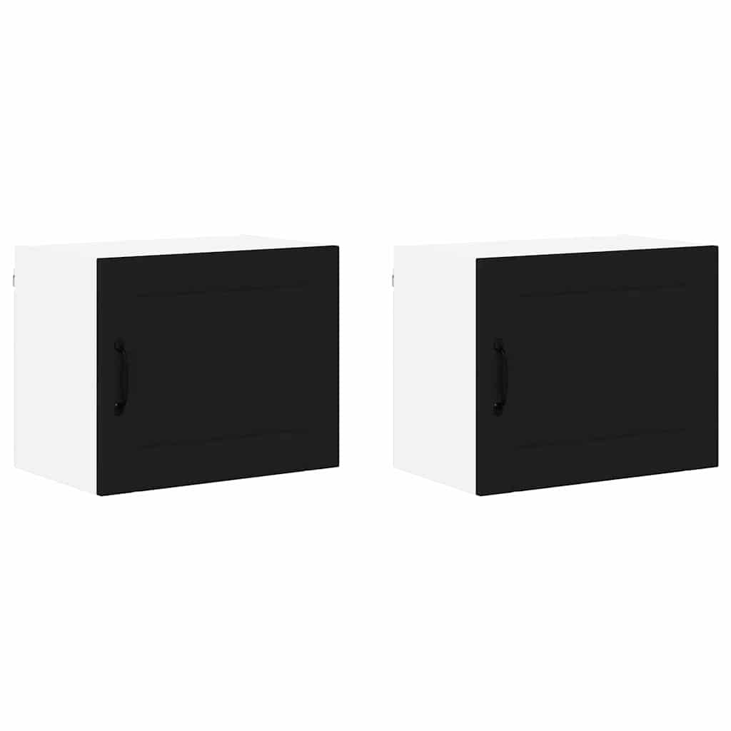 Kitchen Cabinet 2 pcs Black 50 x 31 x 40 cm Engineered Wood