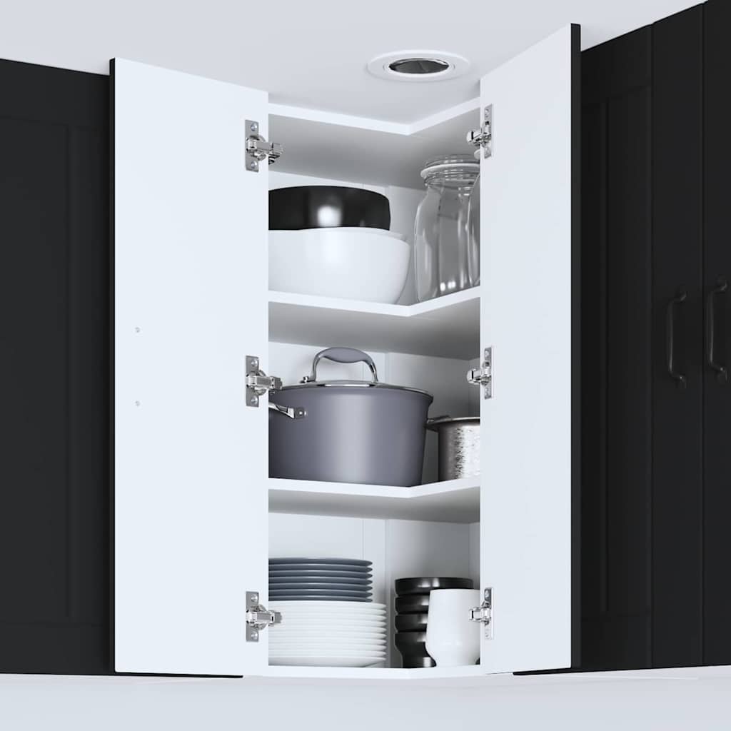 Kitchen Cabinet Black 57 x 57 x 80 cm Engineered Wood