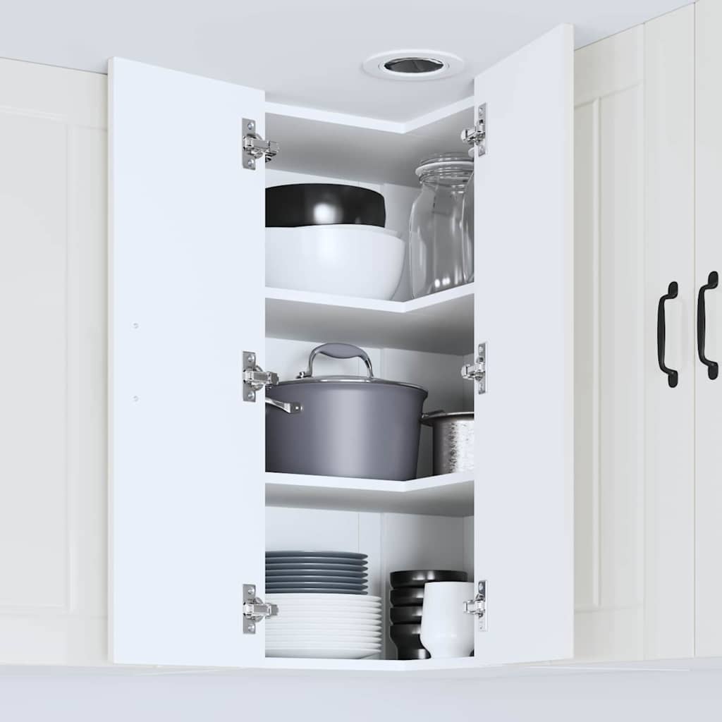 Kitchen Cabinet with Shelf High Gloss White 57 x 57 x 80 cm