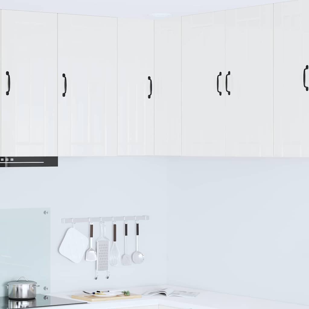Kitchen Cabinet with Shelf High Gloss White 57 x 57 x 80 cm
