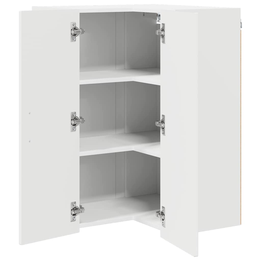 Kitchen Cabinet with Shelf High Gloss White 57 x 57 x 80 cm