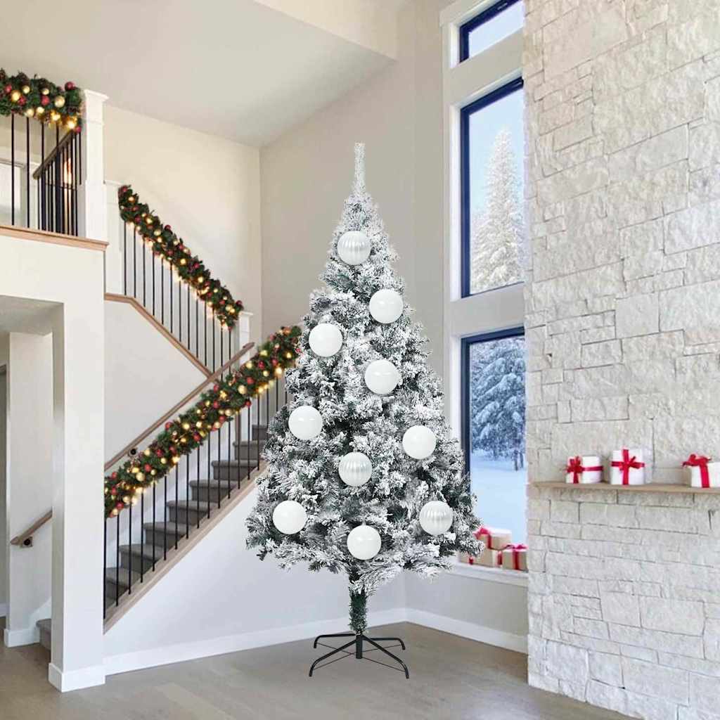 Christmas Bauble Set 3 pcs White Plastic