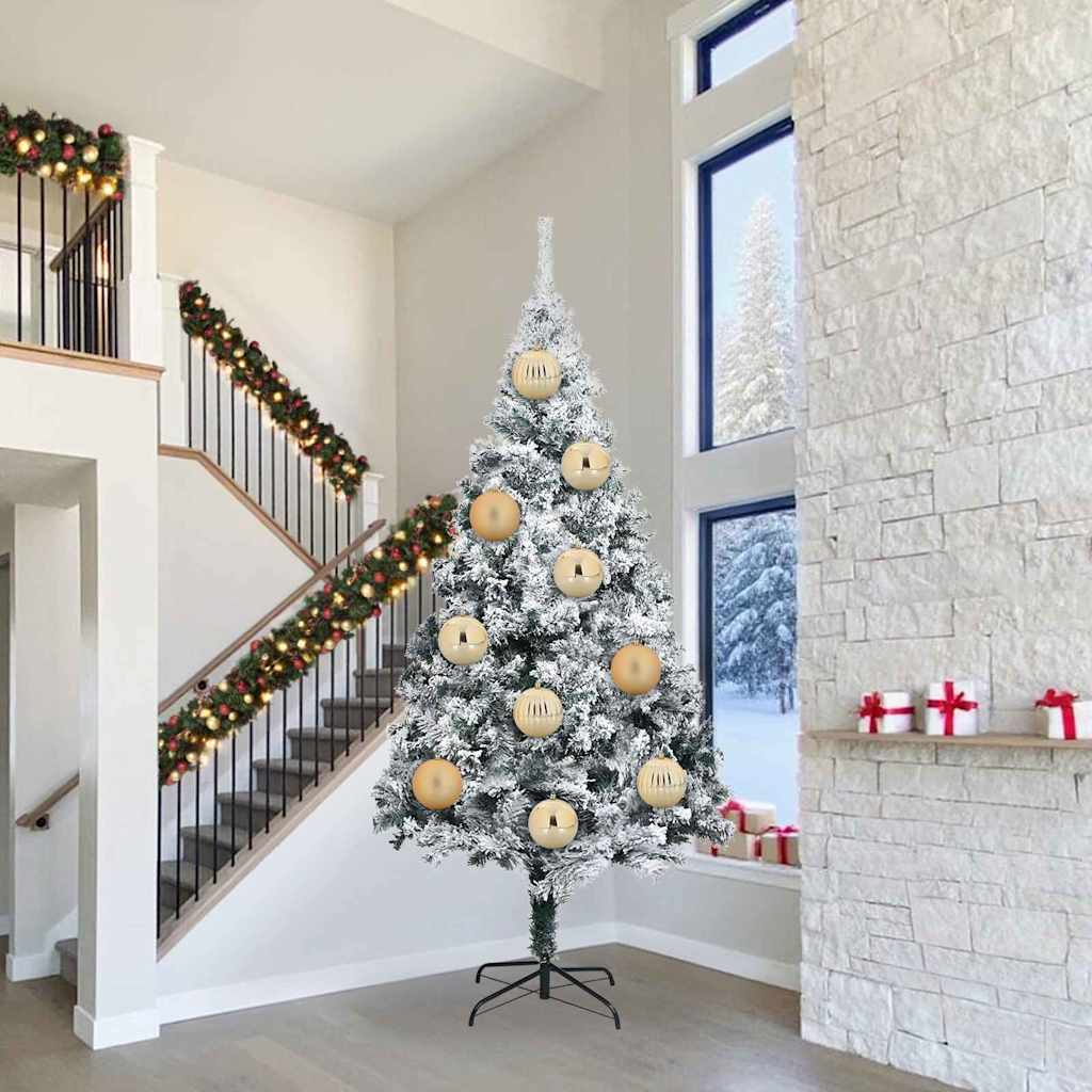 Christmas Bauble Set 3 pcs Gold Plastic