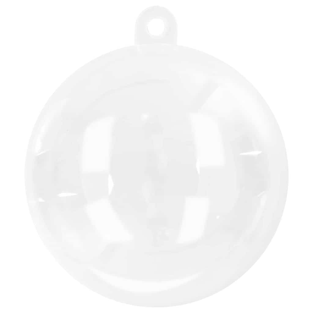 Christmas Bauble Set 25 pcs Transparent Ø 10 cm