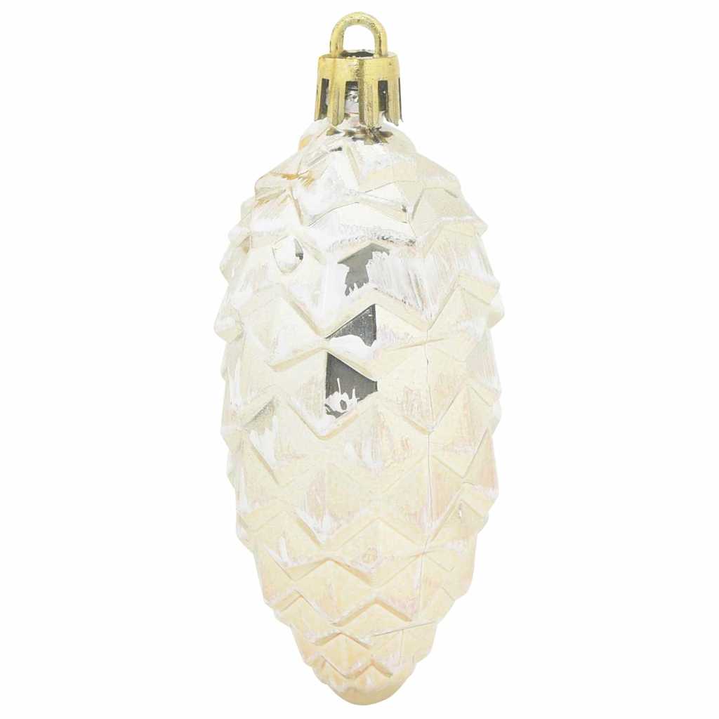 Christmas Pine Cone Ball 40 pcs Champagne Plastic